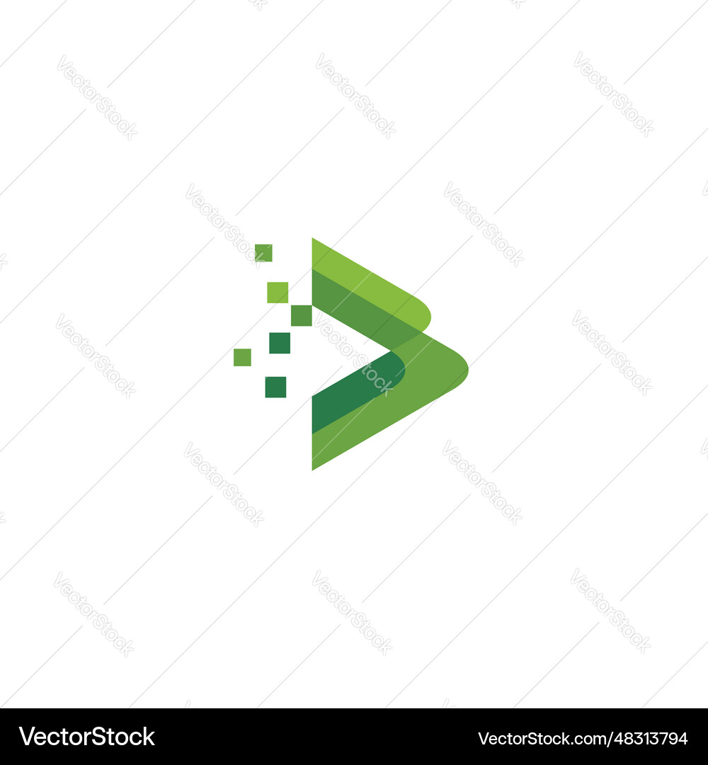 D logo icon technology Royalty Free Vector Image