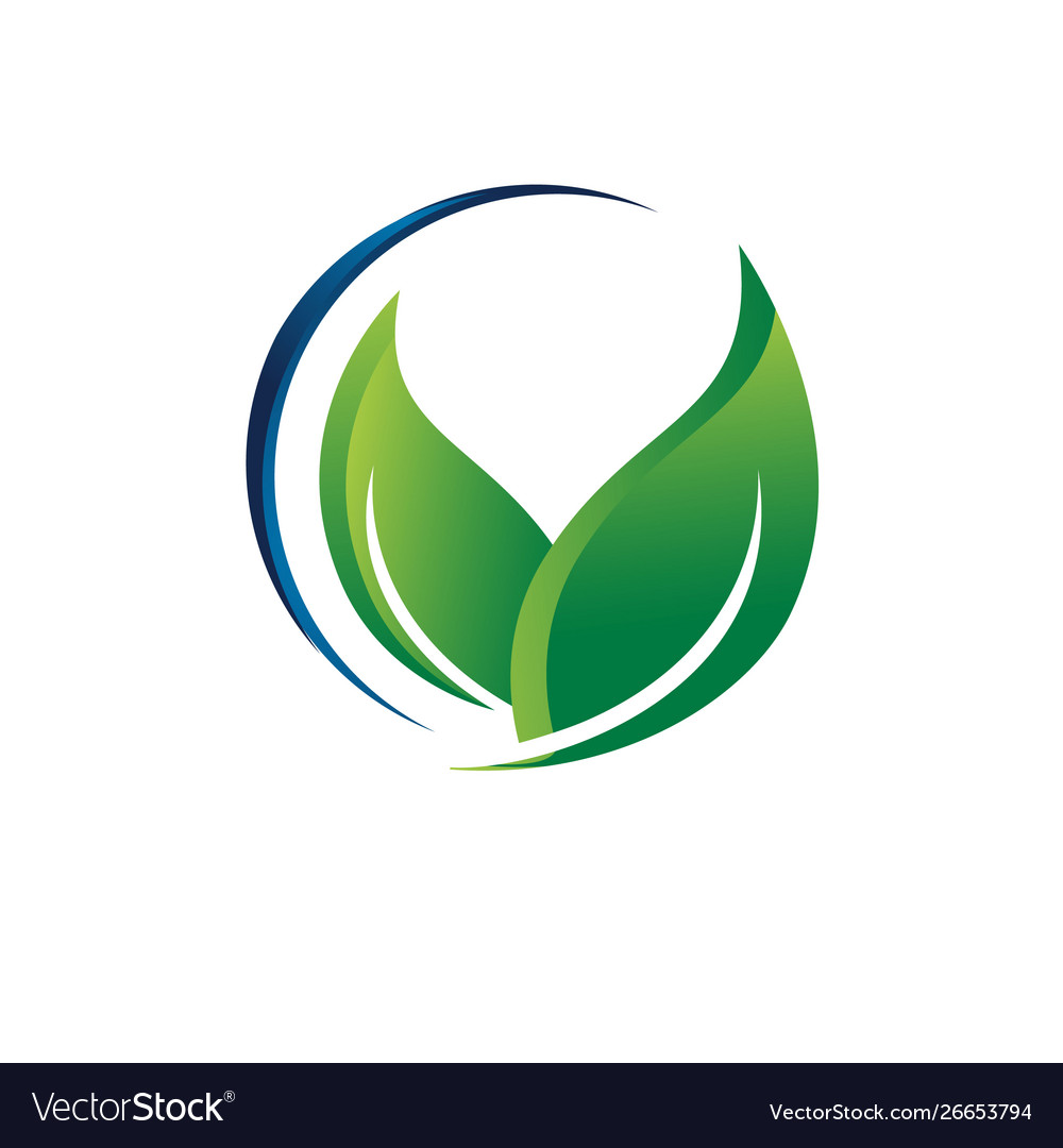 Green ecology eco friendly logo recycle sign Vector Image