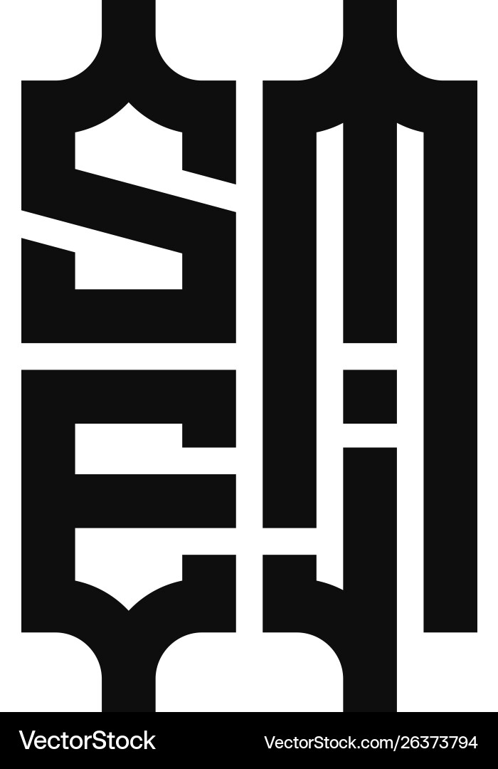 Initial es logo template Royalty Free Vector Image