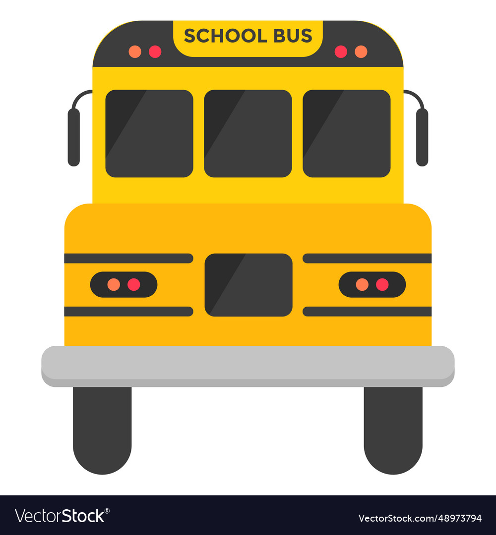 School bus front Royalty Free Vector Image - VectorStock