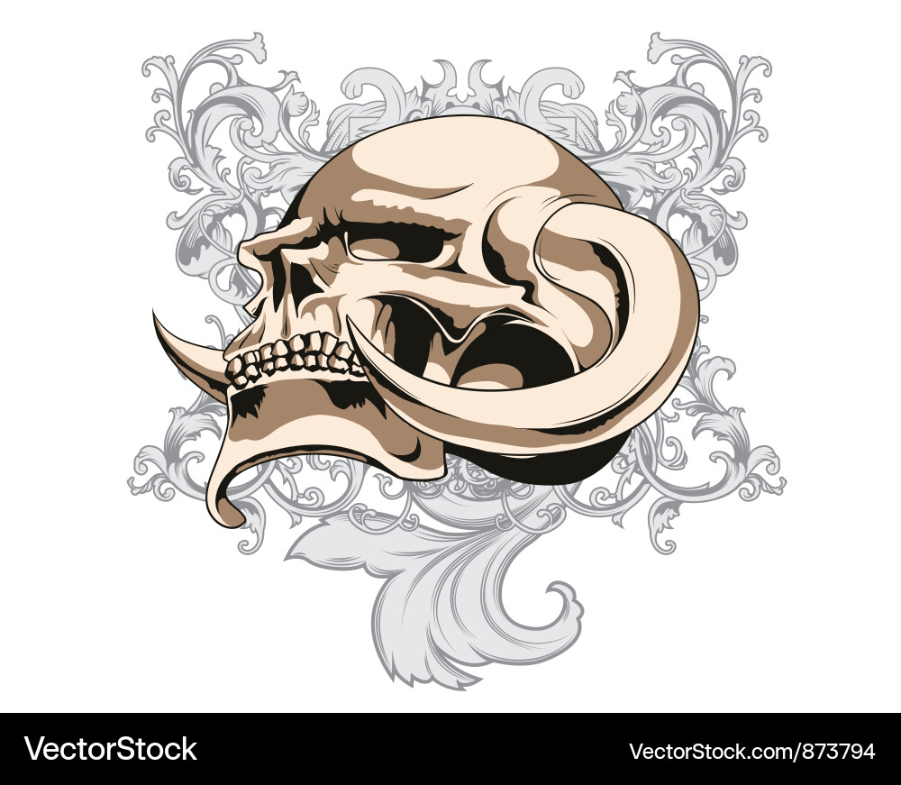 Skull emblem Royalty Free Vector Image - VectorStock