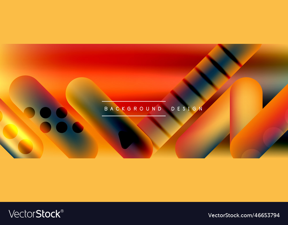 Techno round shapes lines abstract background