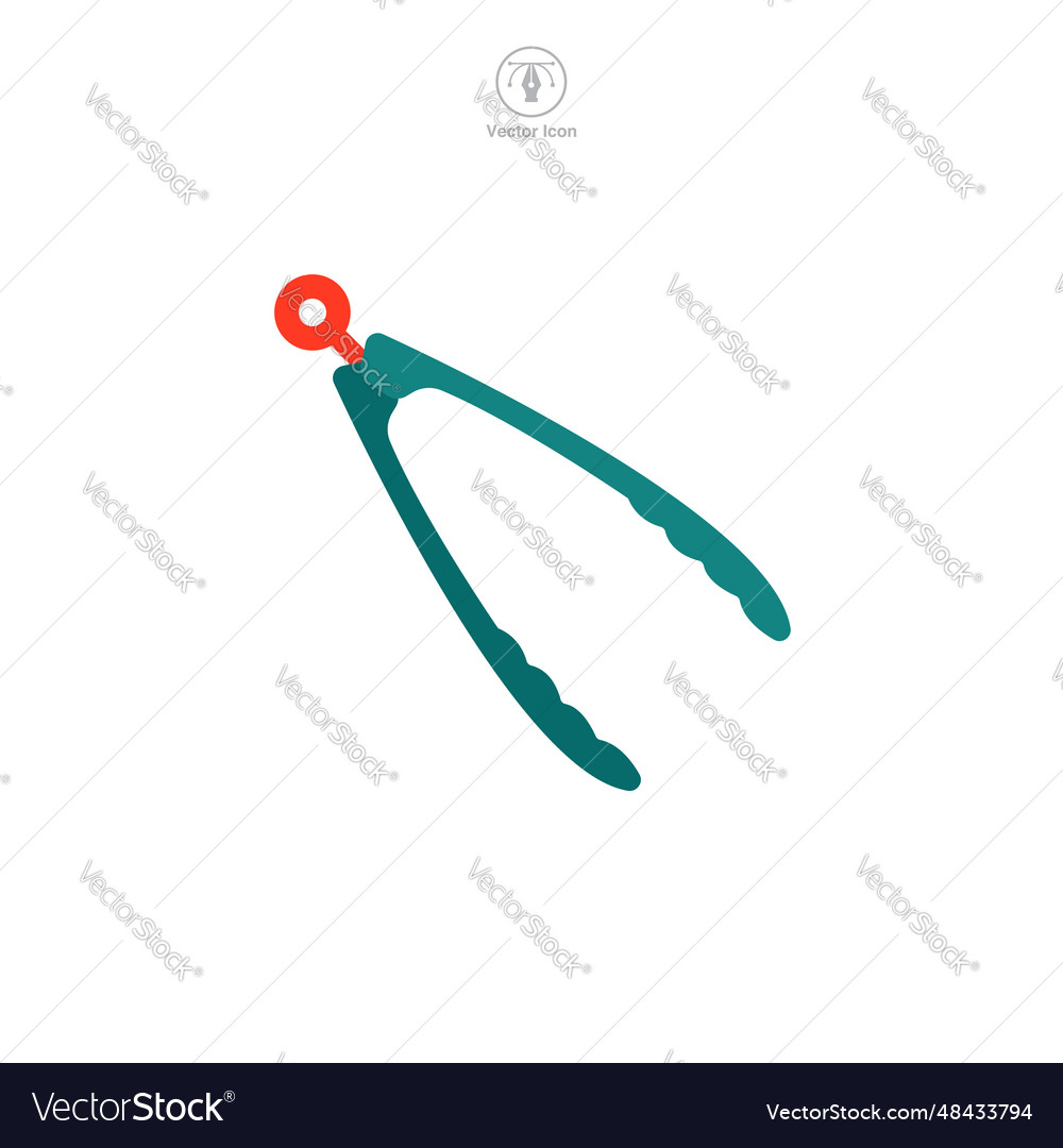 Tong icon symbol isolated on white background Vector Image