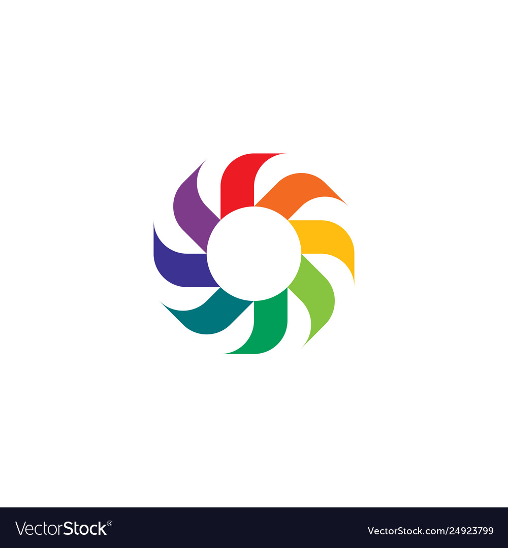 Cooler turbine rotation logo icon symbol Vector Image