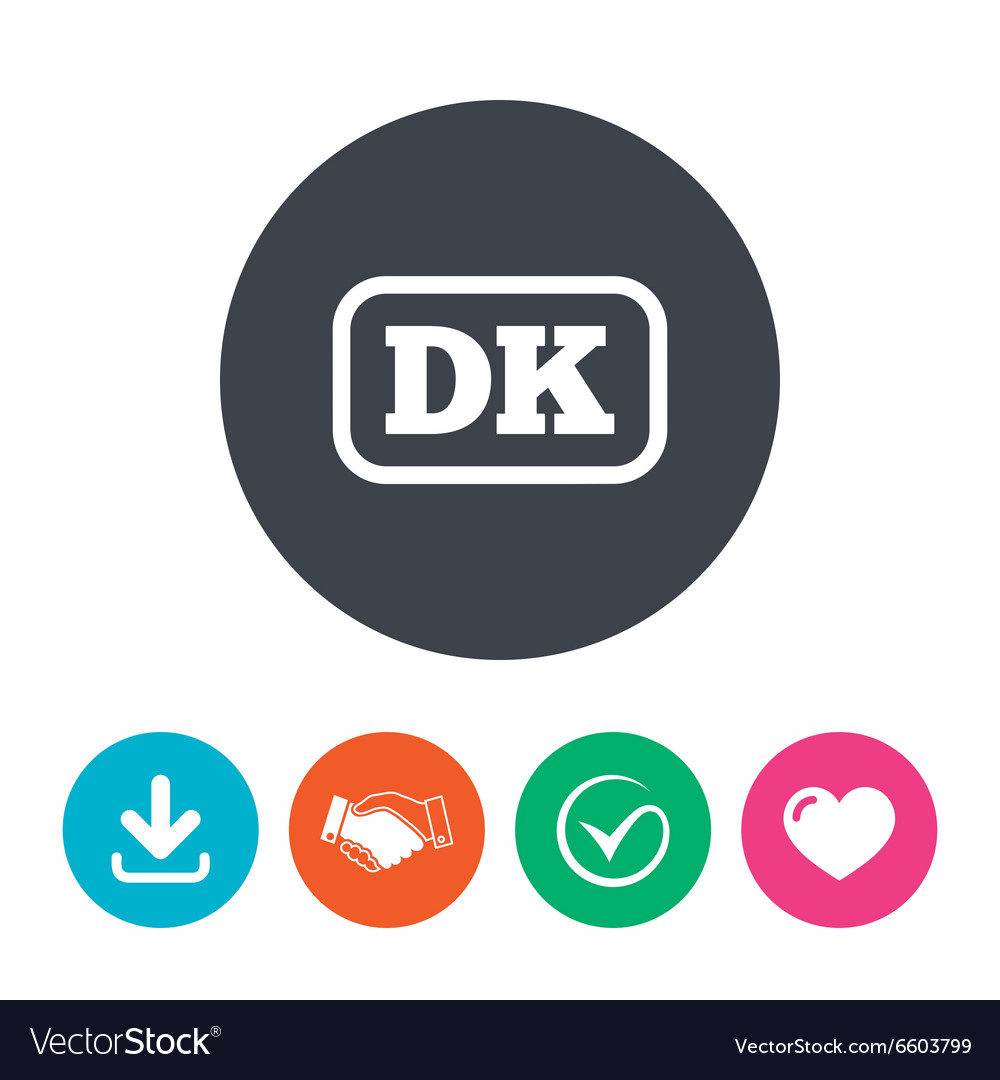 Denmark language sign icon dk translation