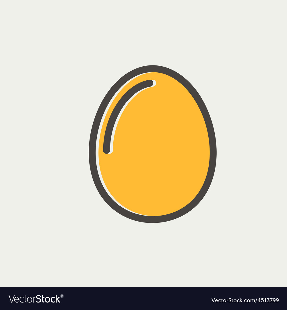 Egg thin line icon