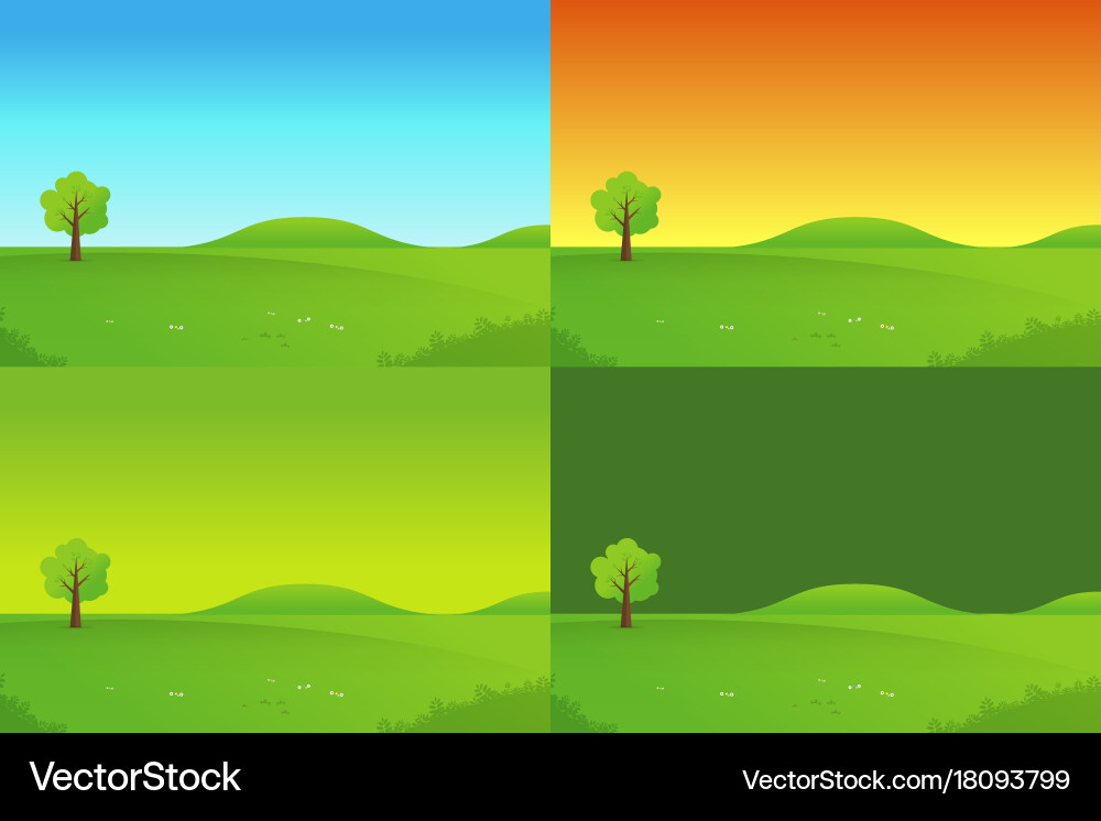 Forest trees landscape Royalty Free Vector Image