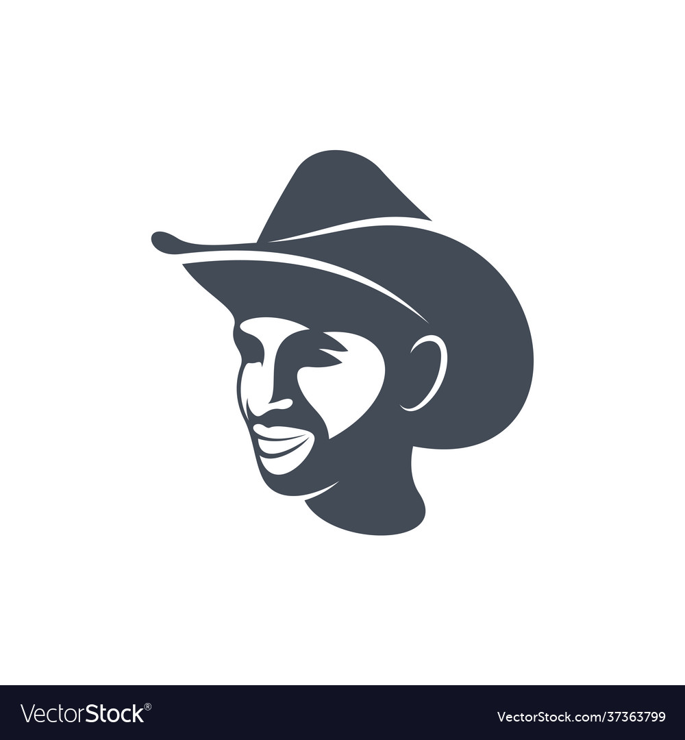 Hat logo design creative concept Royalty Free Vector Image