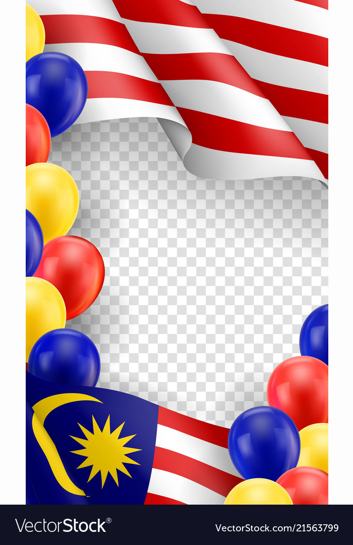 malaysian patriotic template with copy space vector image