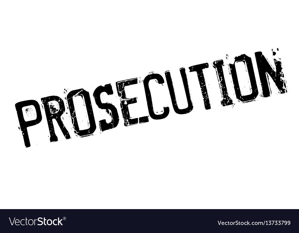 Prosecution rubber stamp Royalty Free Vector Image