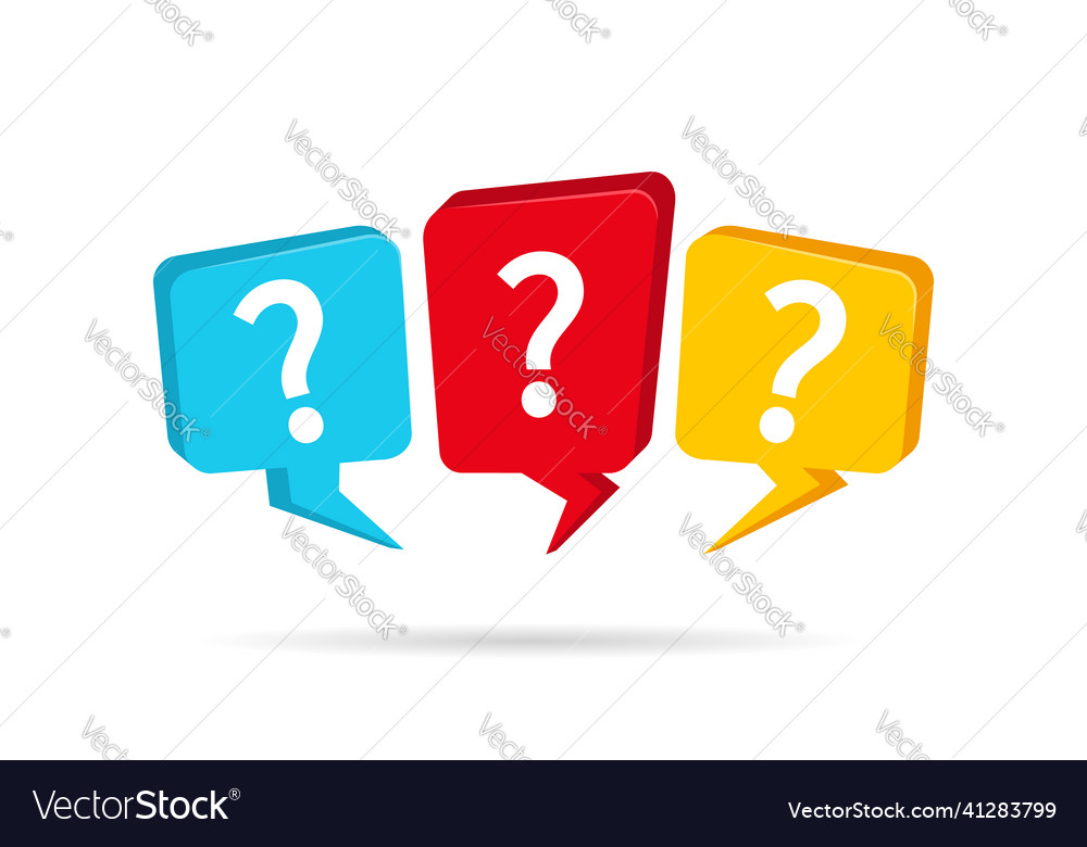 Question mark icon of mark in box bubble vector image Question mark icon of mark in box bubble