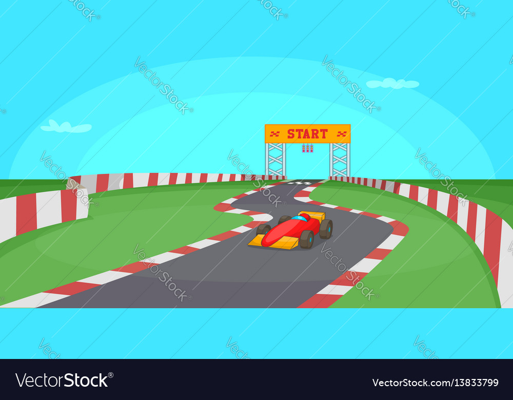 Race Competition Horizontal Banner Cartoon Style Vector Image Have a blast with awesome cars in 10. vectorstock