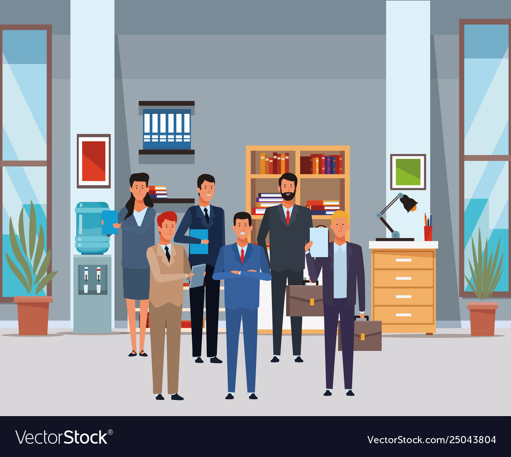 Business people avatar cartoon characters Vector Image