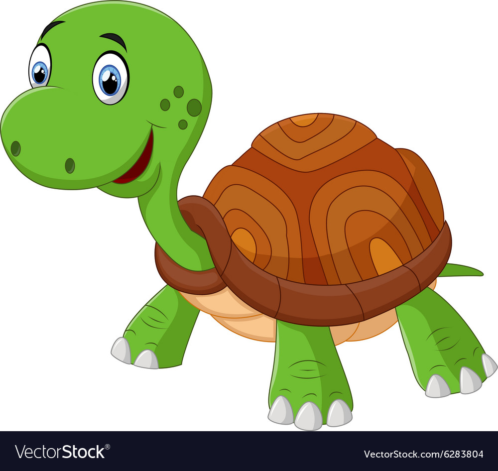 Cute turtle cartoon Royalty Free Vector Image - VectorStock