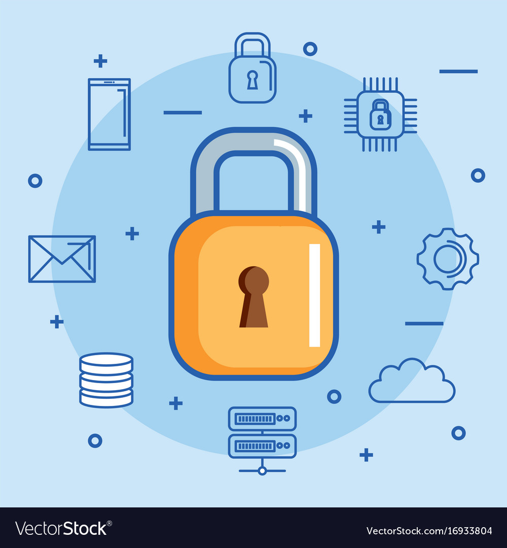 Security data center information hosting storage Vector Image