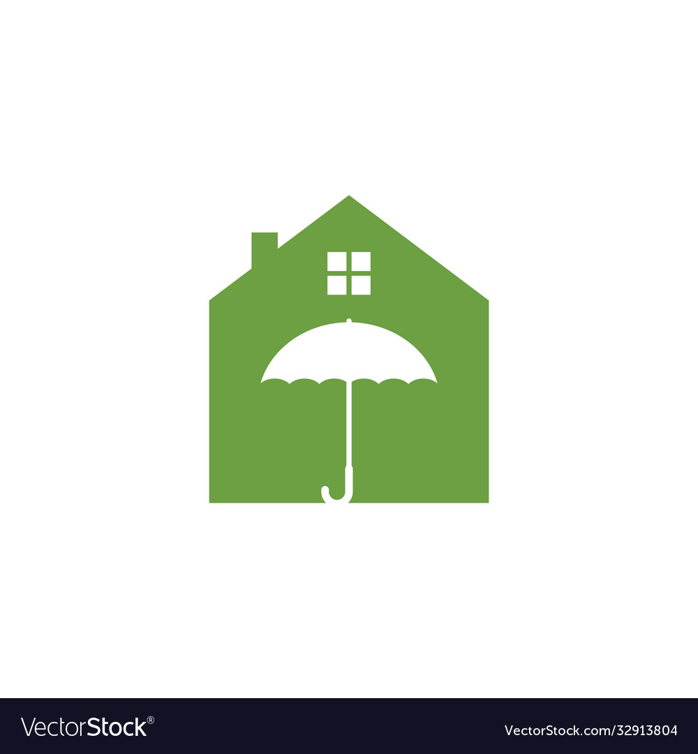 Umbrella house logo icon insurance