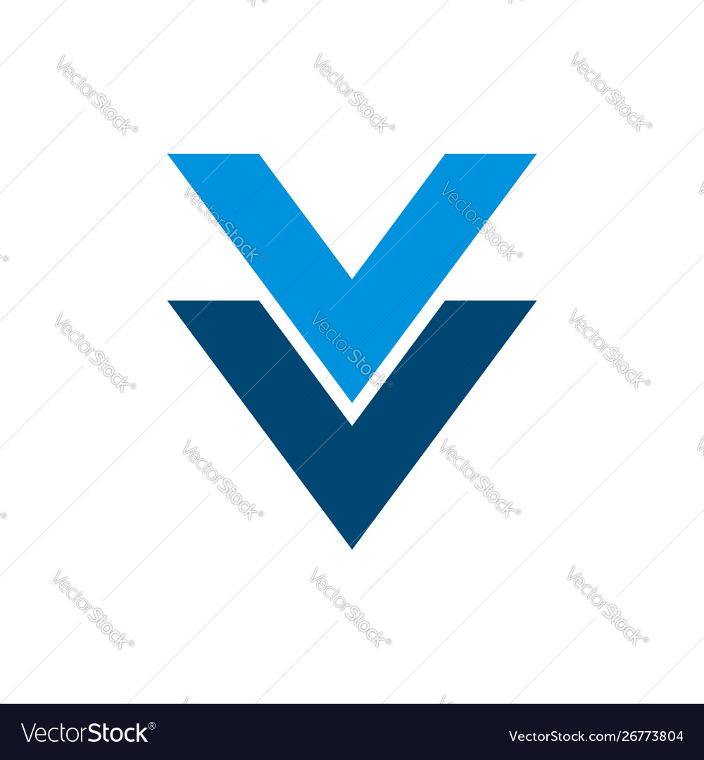 V letter logo template design eps 10