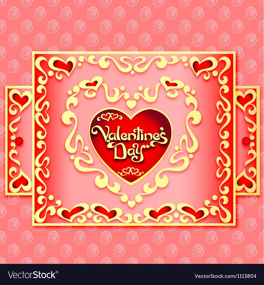 Valentines ornamental card