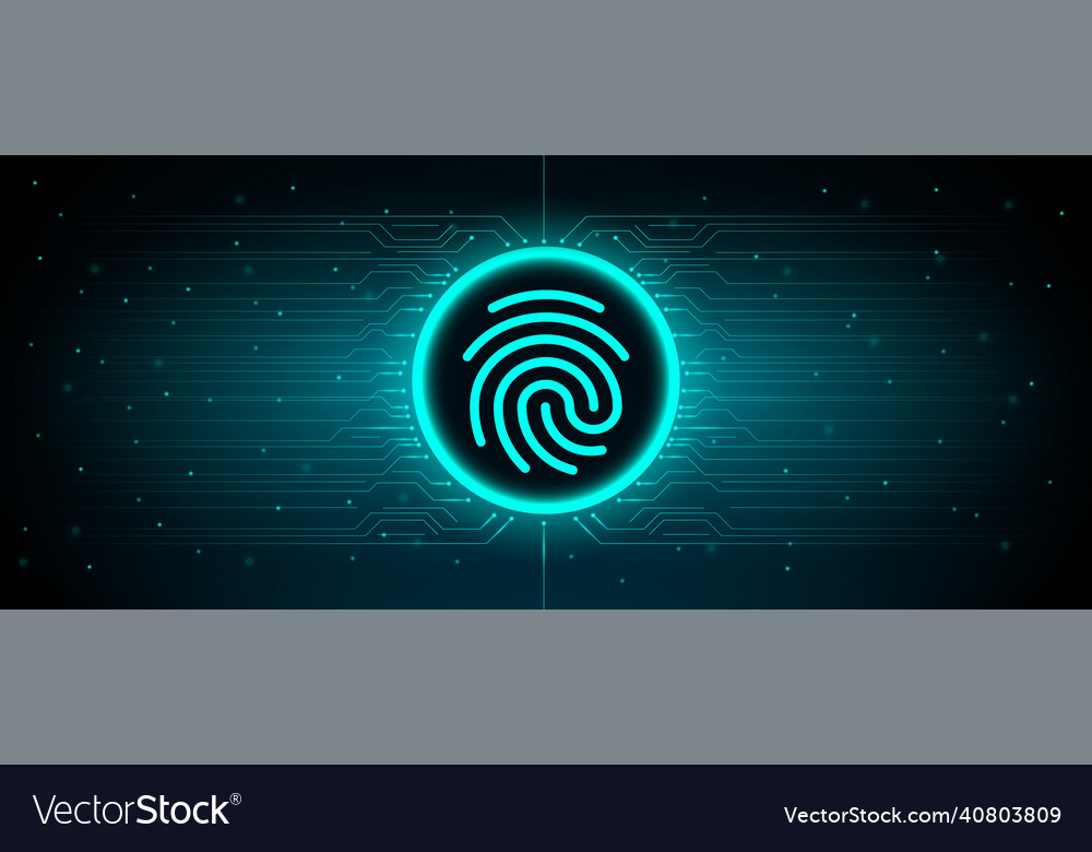 Abstract data fingerprint security cyber