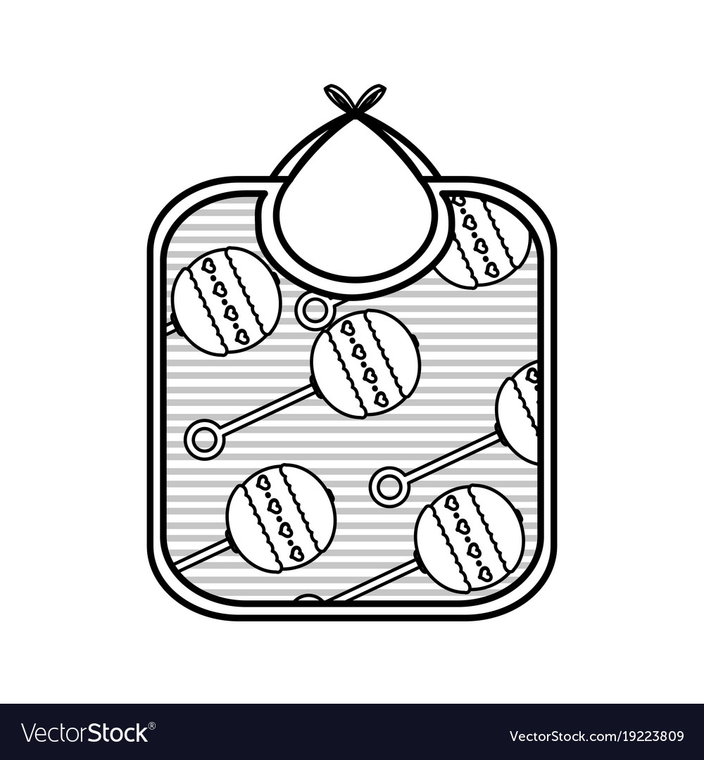 Baby bib design Royalty Free Vector Image - VectorStock