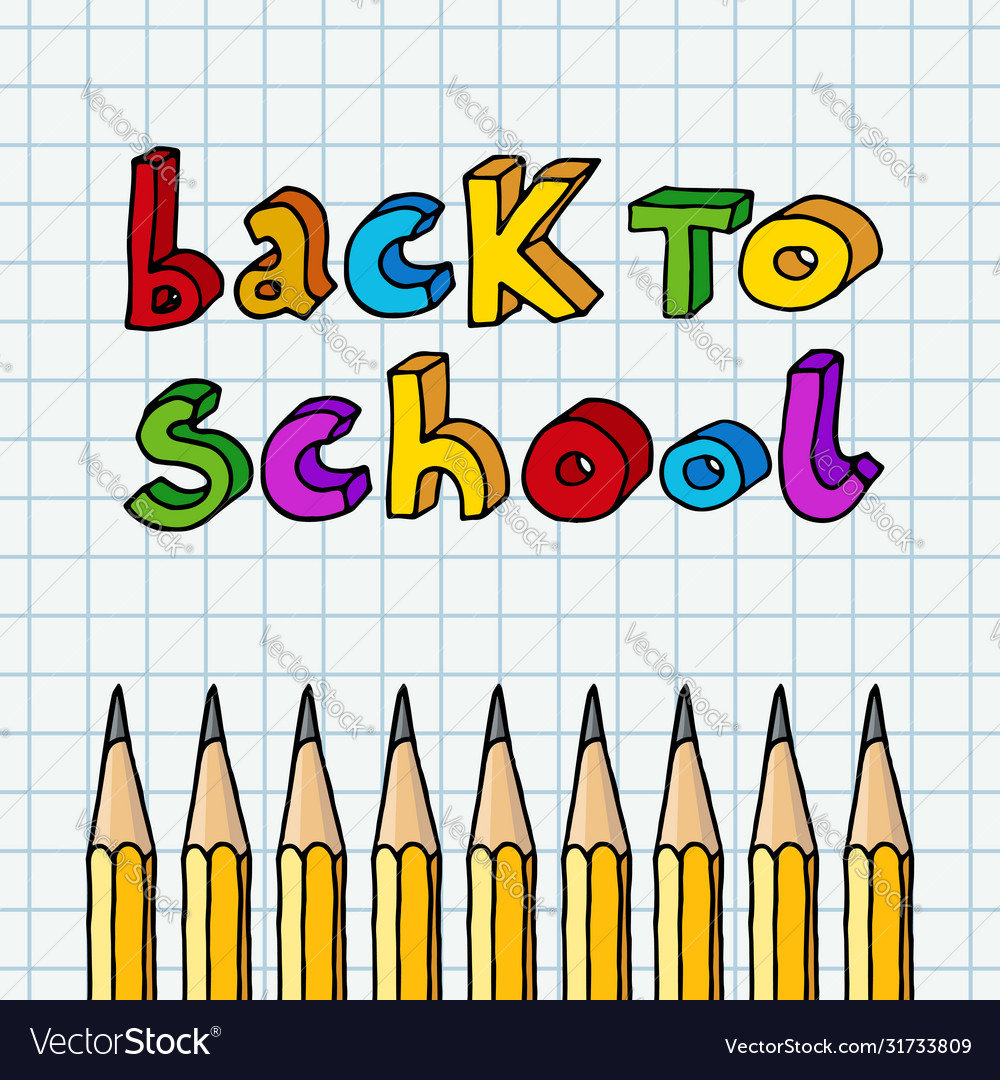 Back to school greetings Royalty Free Vector Image