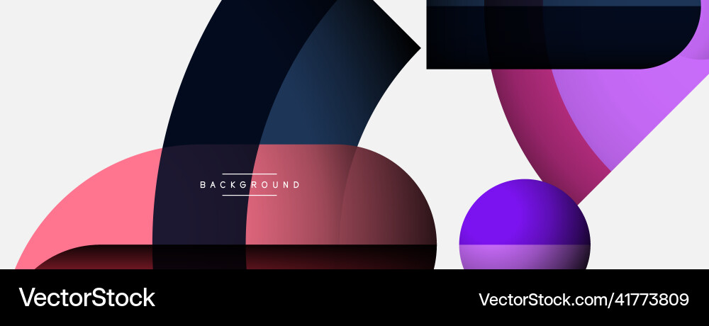 Geometric abstract background round shapes Vector Image