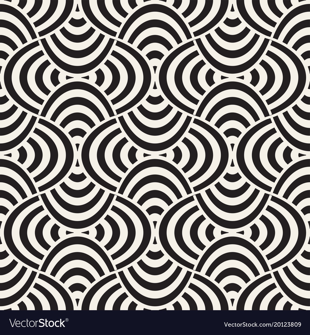 Geometric seamless pattern with curved