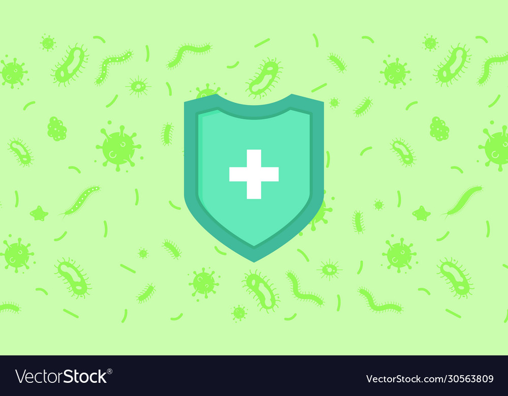 Immune system concept hygienic medical blue