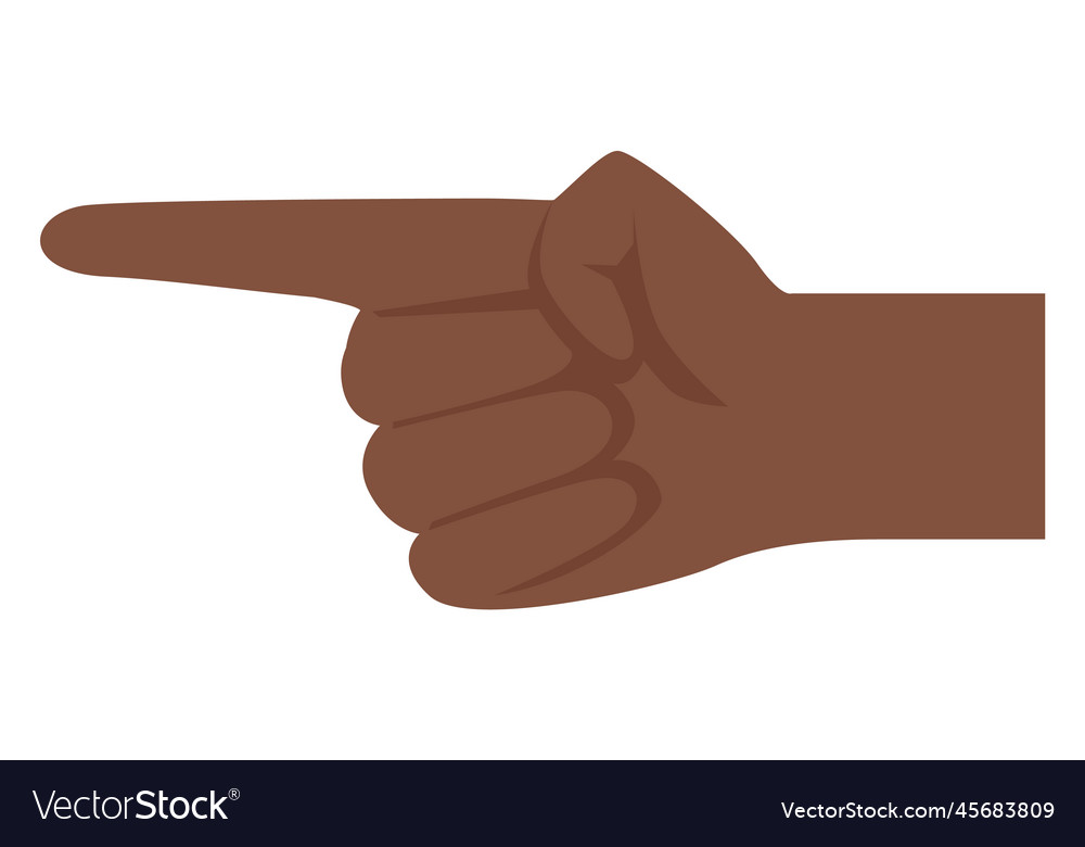 Pointing forefinger icon black hand gesture sign Vector Image