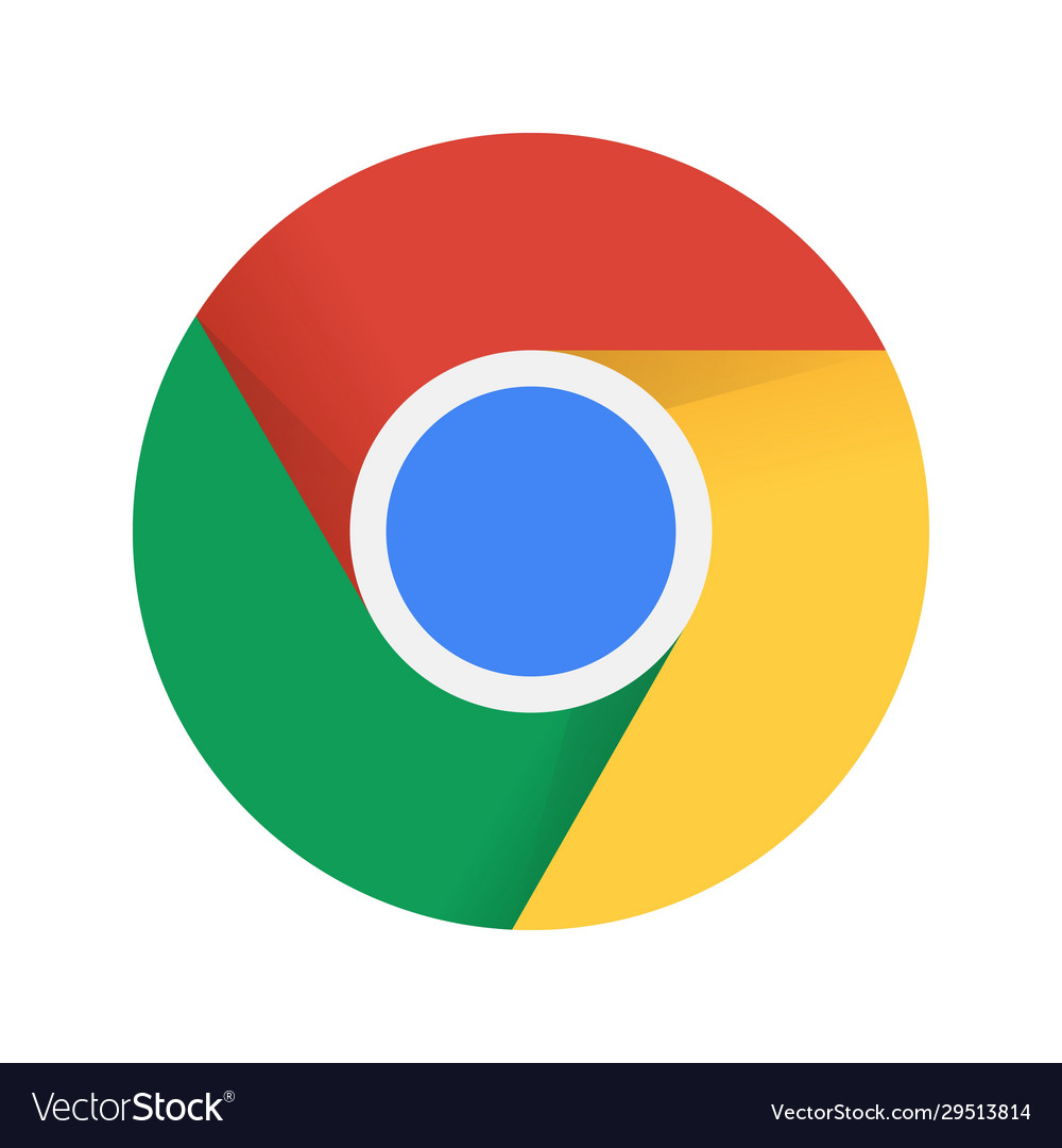 Browser chrome emblem Royalty Free Vector Image