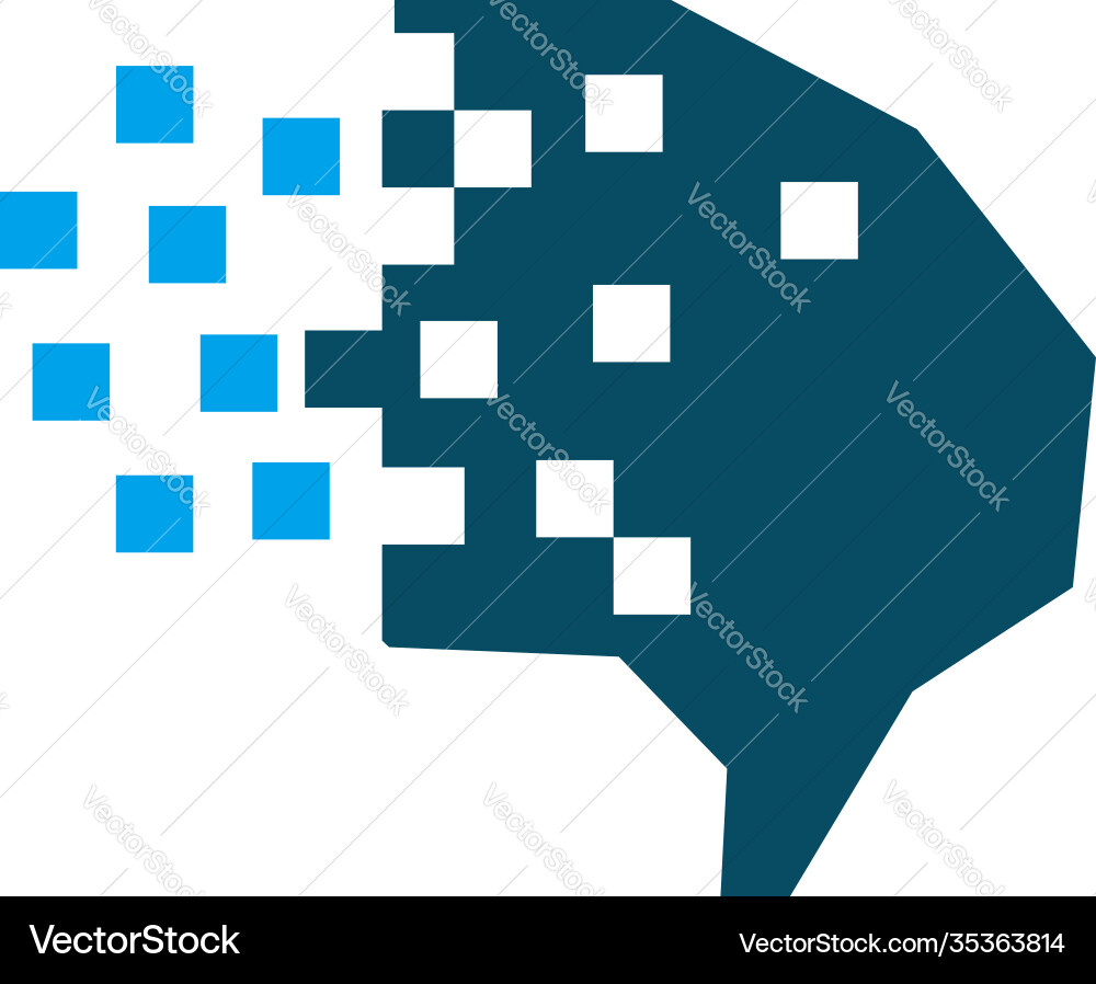 Creative brain logo design template Royalty Free Vector