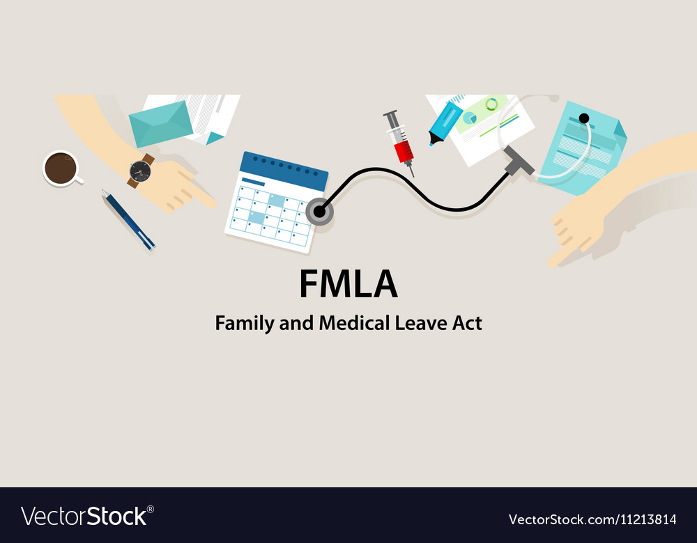 Fmla family and medical leave act Royalty Free Vector Image