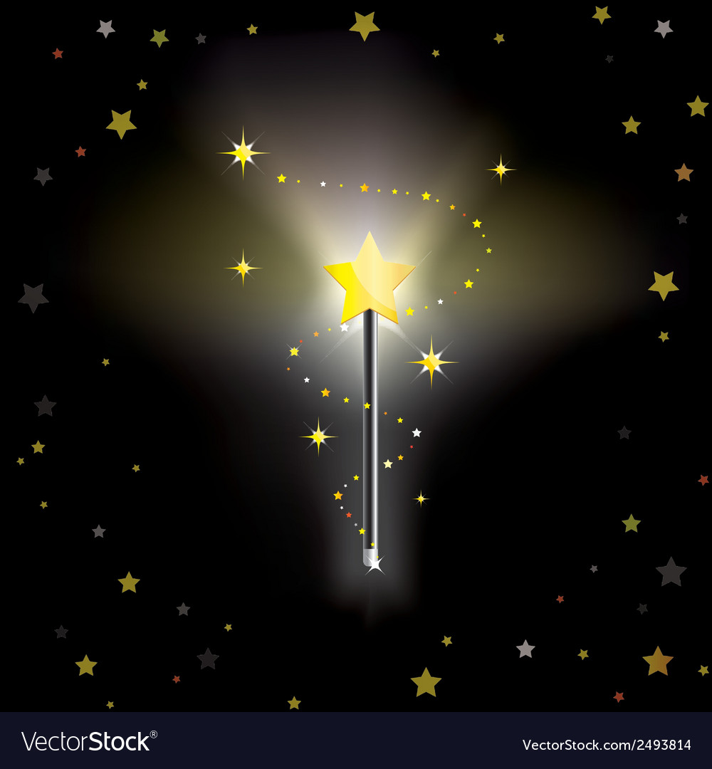 Magic wand Royalty Free Vector Image - VectorStock