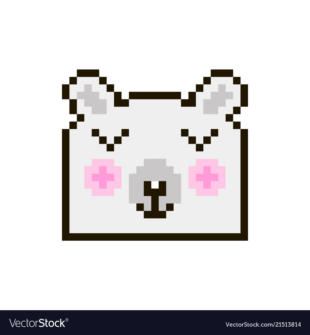 pixel bear royalty free vector image vectorstock