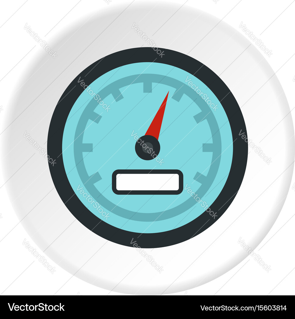 Speedometer icon circle Royalty Free Vector Image