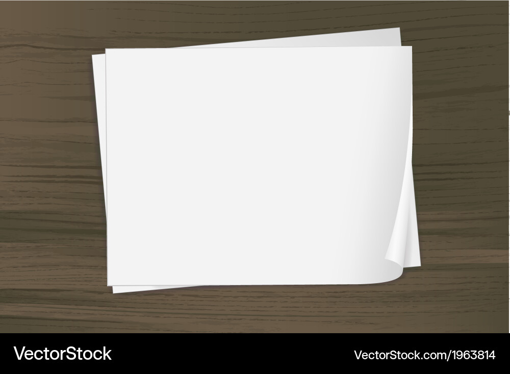 Two empty sheets bondpapers Royalty Free Vector Image