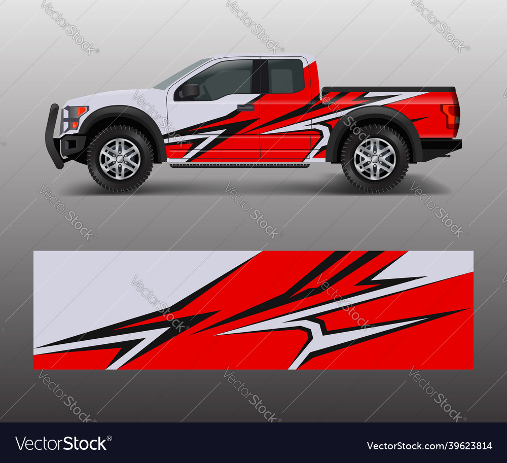 Wrap graphic design for off road truck abstract Vector Image