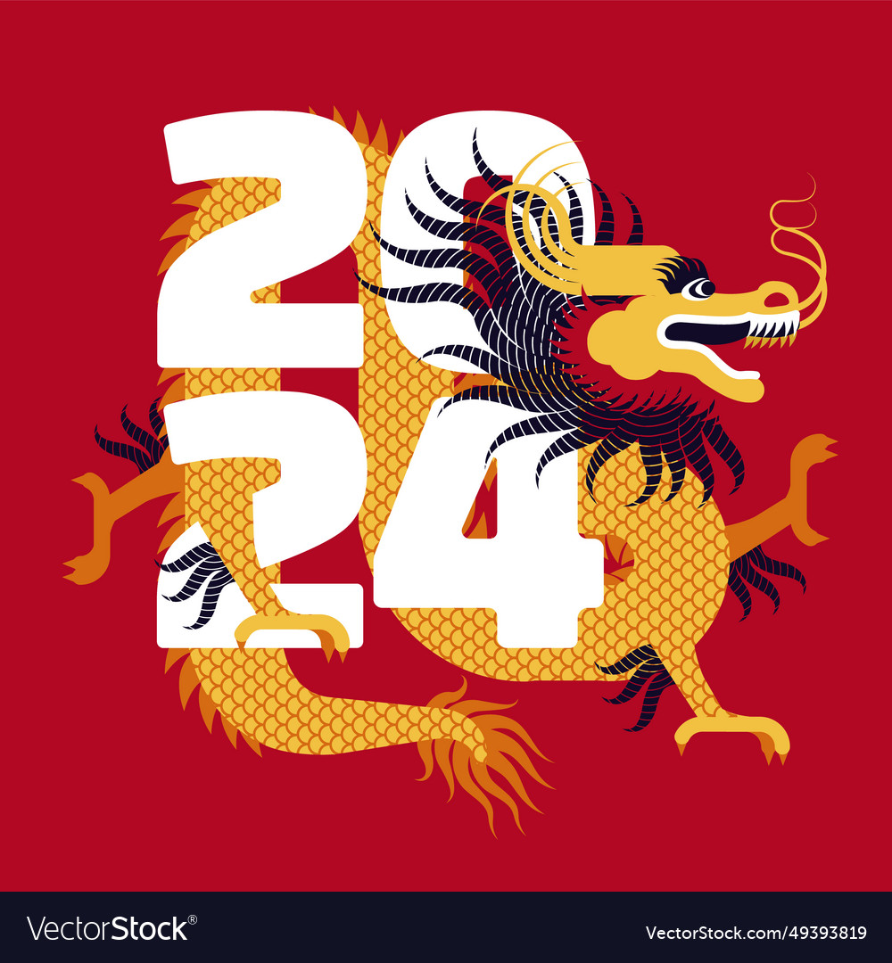 Chinese new year 2024 dragon monthly calendar