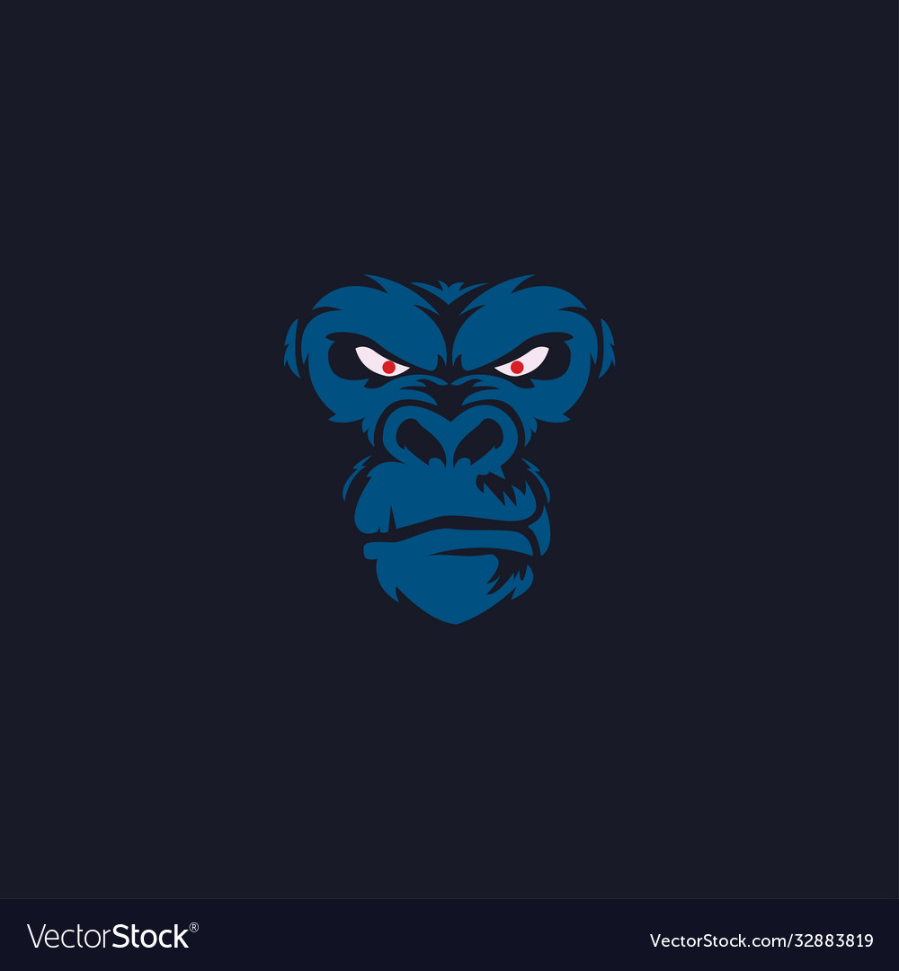 Face gorilla abstract logo vector image Face gorilla abstract logo