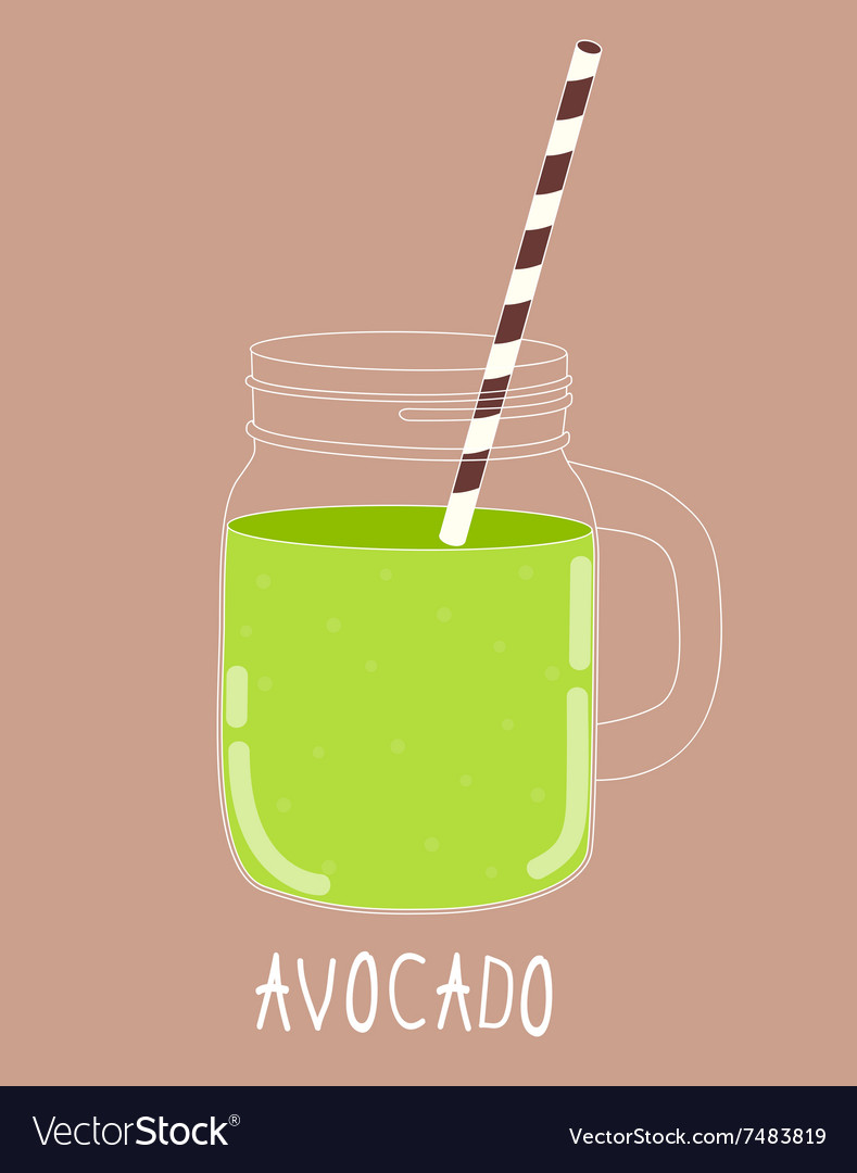 Fresh avocado smoothie healthy food