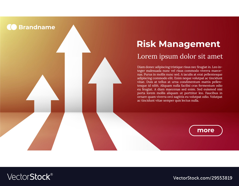 Risk management - web template in trendy colors