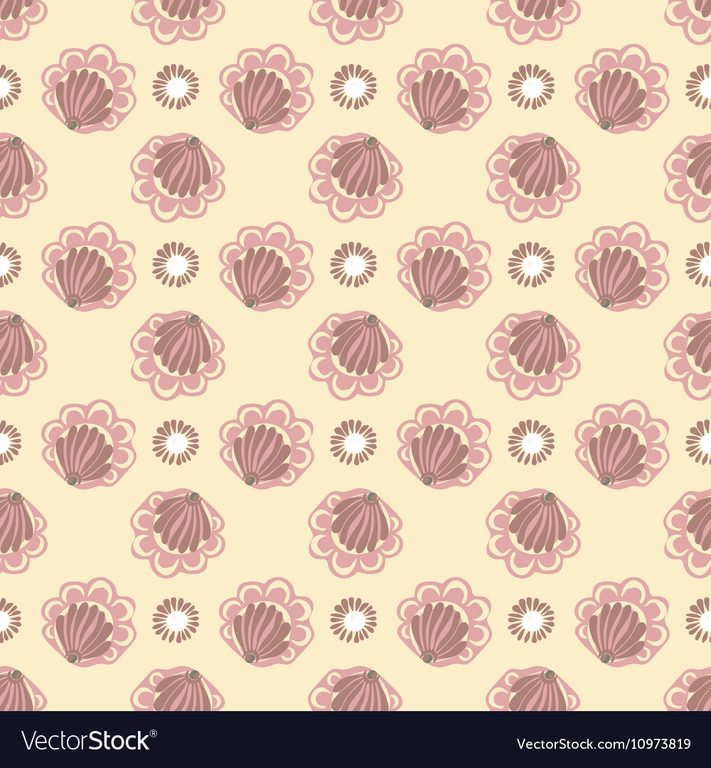 Vintage abstract flower seamless pattern