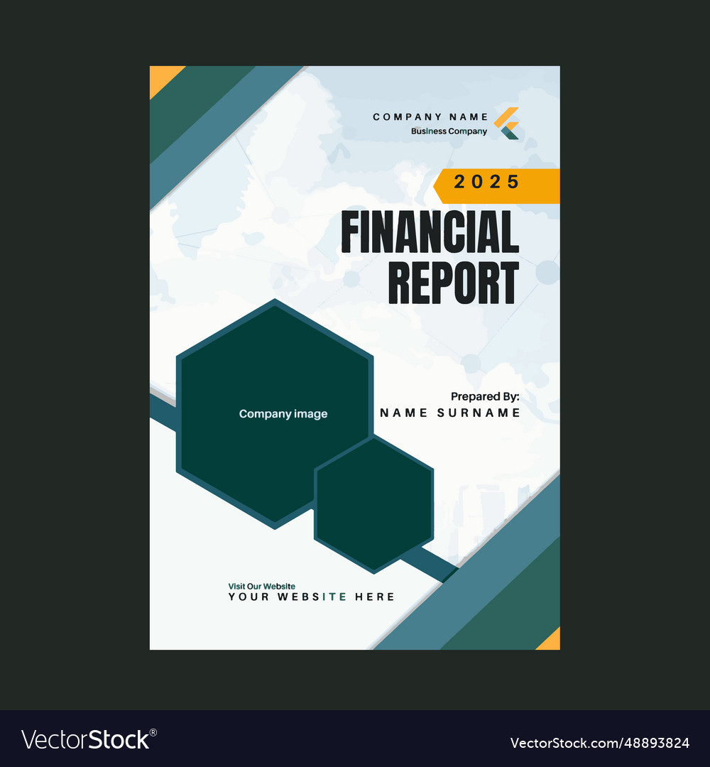 Company annual financial report design template