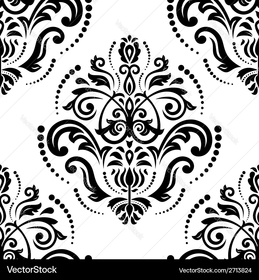 Damask seamless pattern abstract background Vector Image