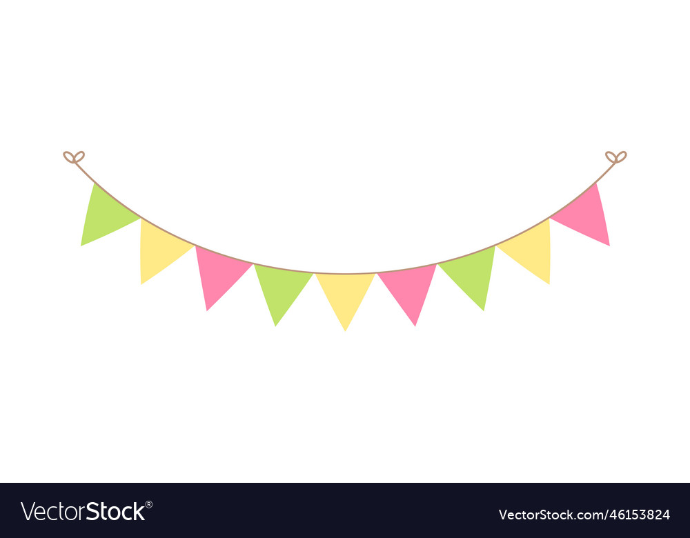 Easter and spring bunting decoration clipart Vector Image