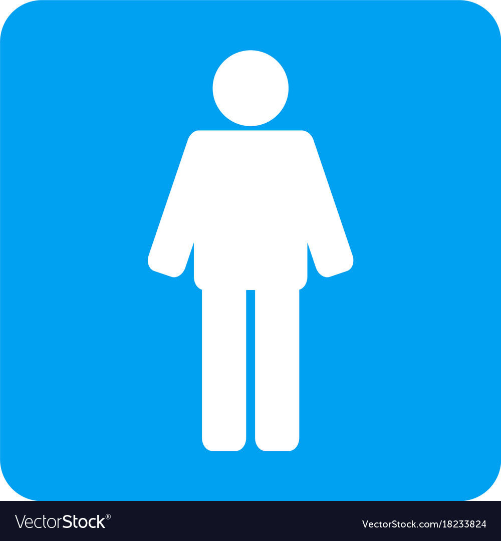 Man rounded square icon Royalty Free Vector Image