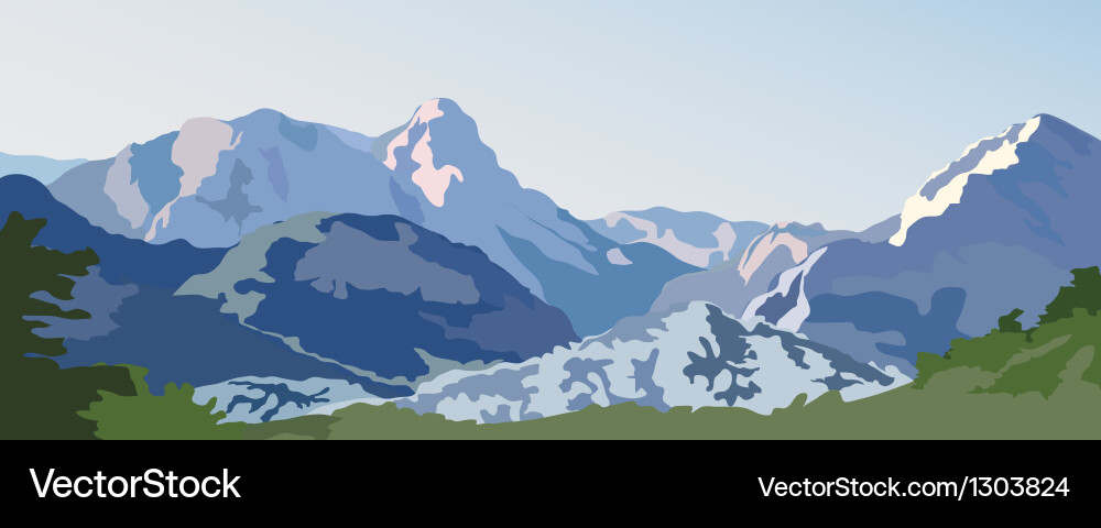 Mountains Royalty Free Vector Image - VectorStock