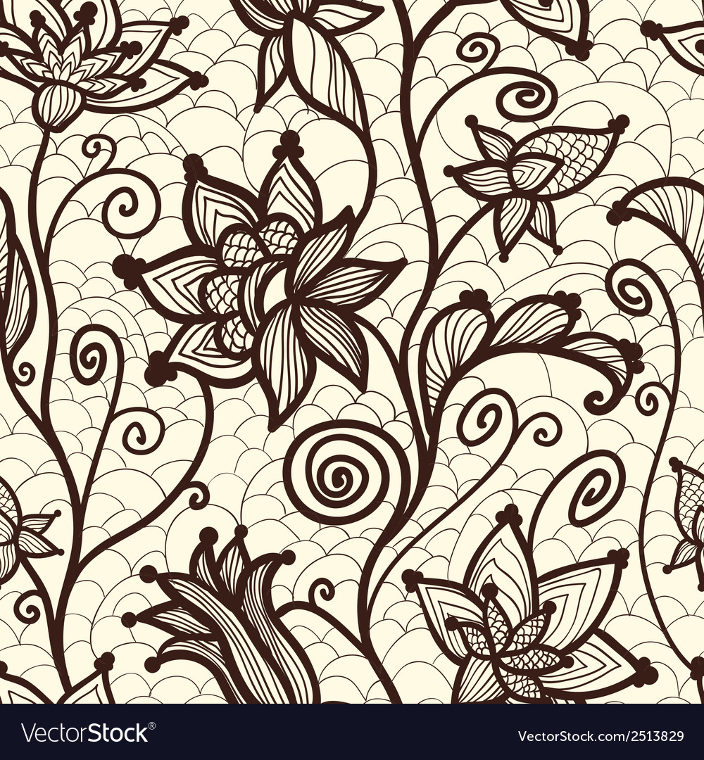 Flower lacy seamless background