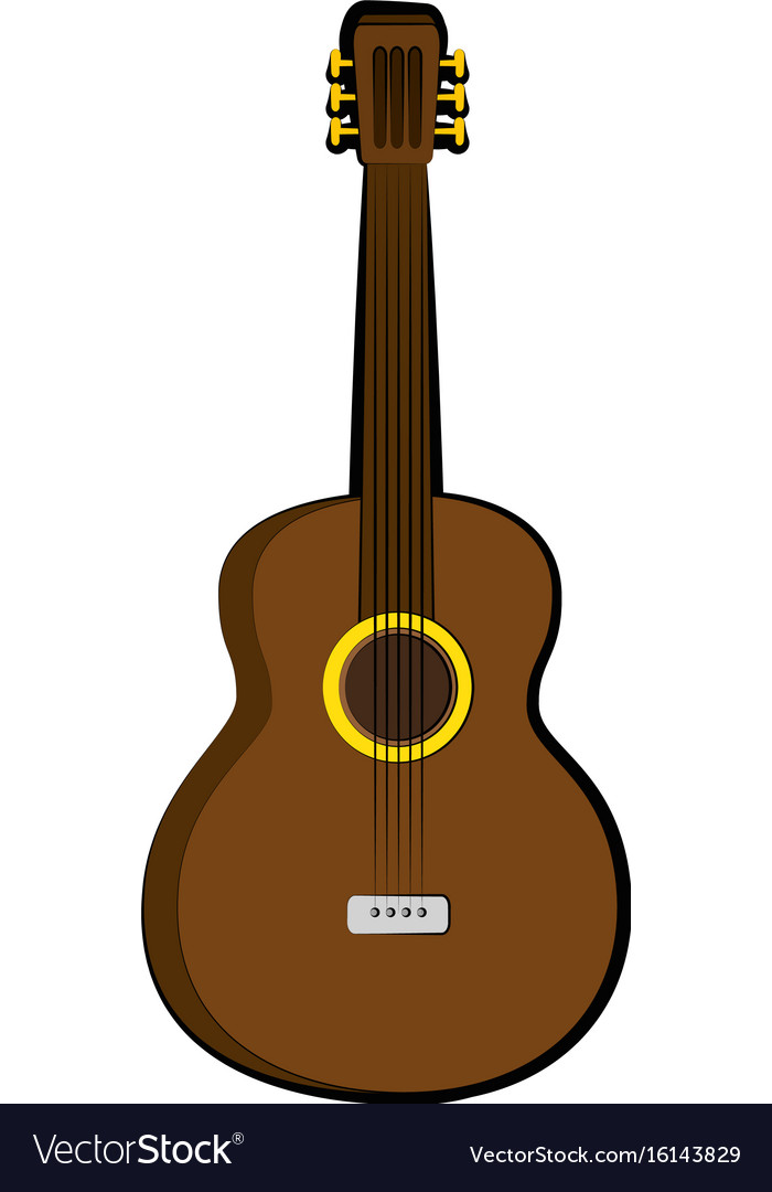 Isoliertes Gitarrenmusikinstrument