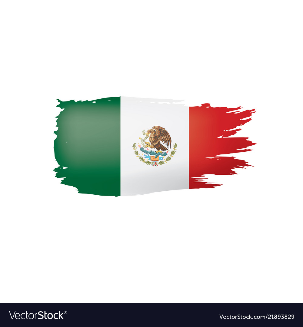 Как выглядит флаг mexico Mexican flag on a white Royalty Free Vector Image